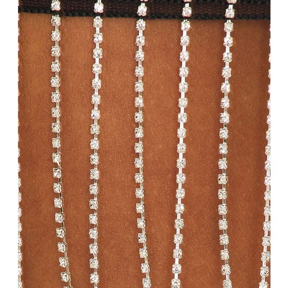 Elegant Black Fringe Skirt - Picture 6 of 6